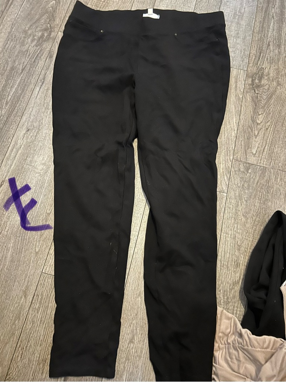 Men's Black Stretch Ponte Pants - Classic Slim Fit